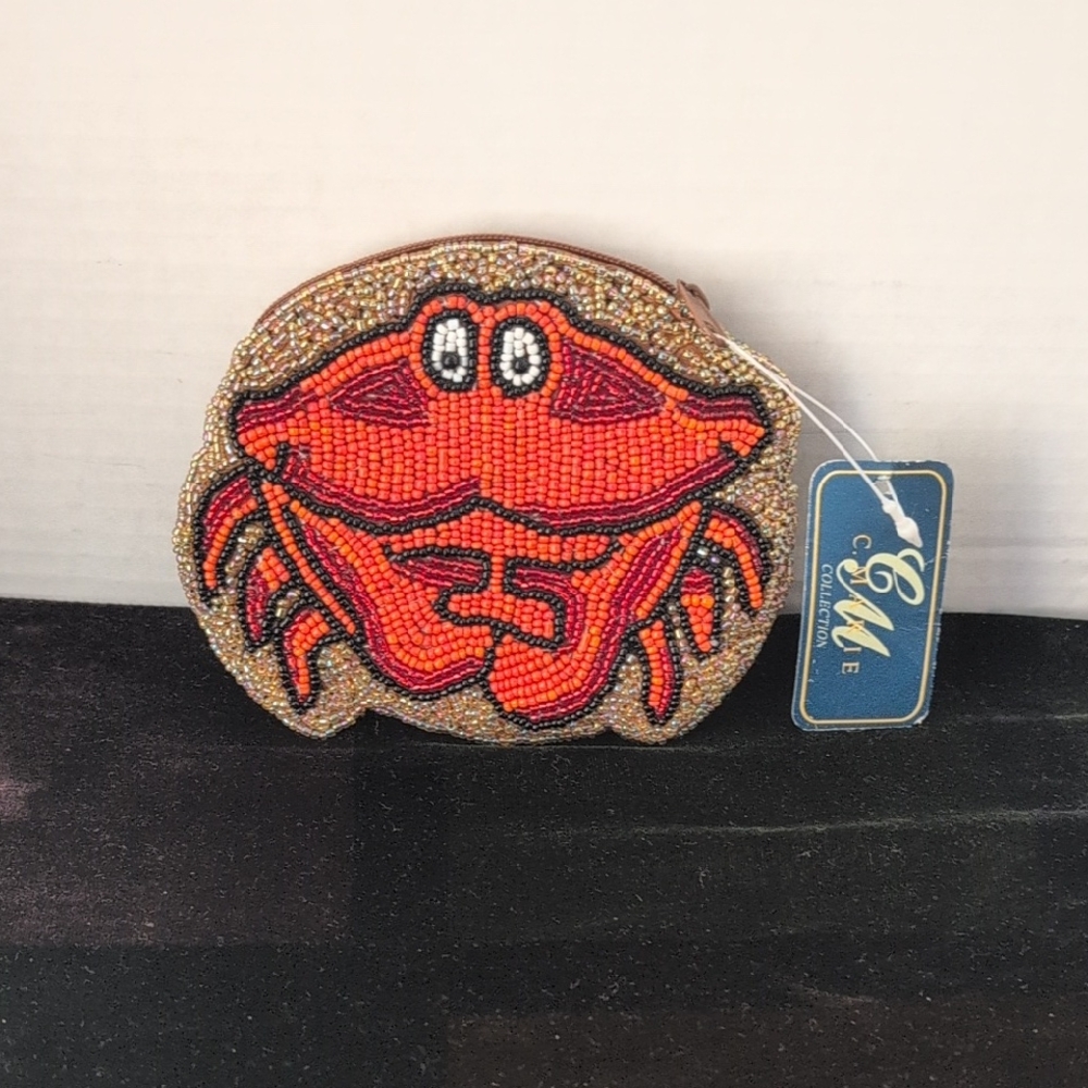 Red Beaded Crab Mini Bag